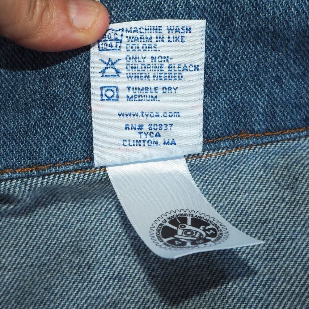 TYCA Embossed "International Paper Riegelwood Mill OSP" Denim Jacket Men's 4XL - Picture 5 of 8